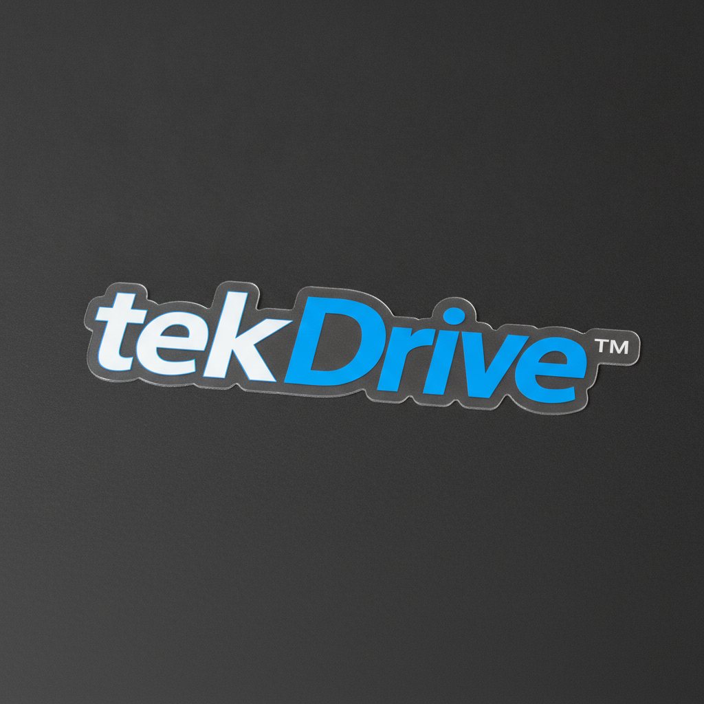 tekDrive clear die-cut logo sticker